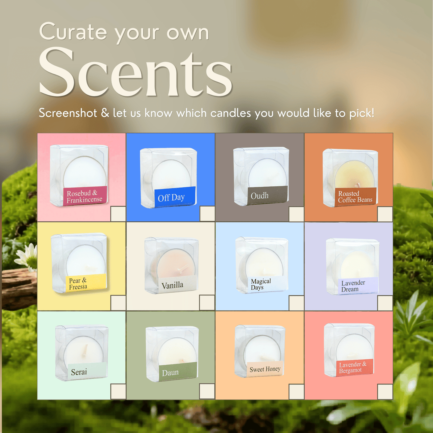 Riang. Combo Kasih Cosy Candle - 2 PCS Riang. Candle Single + Free One Candle Holder