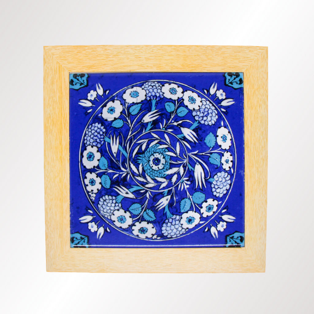 Ceramic Iznik Tile with Frame #5 (Islamic Arts Museum Malaysia)