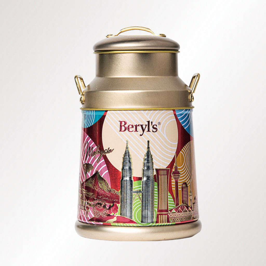 BERYL'S TWIN TOWER MILK CAN ALMOND MILK CHOCOLATE - 150g (Halal Malaysian Corporate/ Door gift/ Wedding favours)