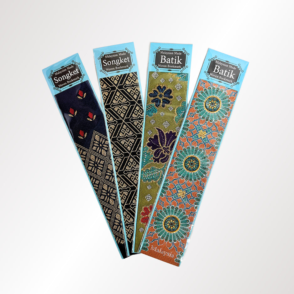 Woven Batik and Songket Bookmarks(Penanda Buku Tenun/ Buatan Malaysia/ Made in Malaysia souvenir)