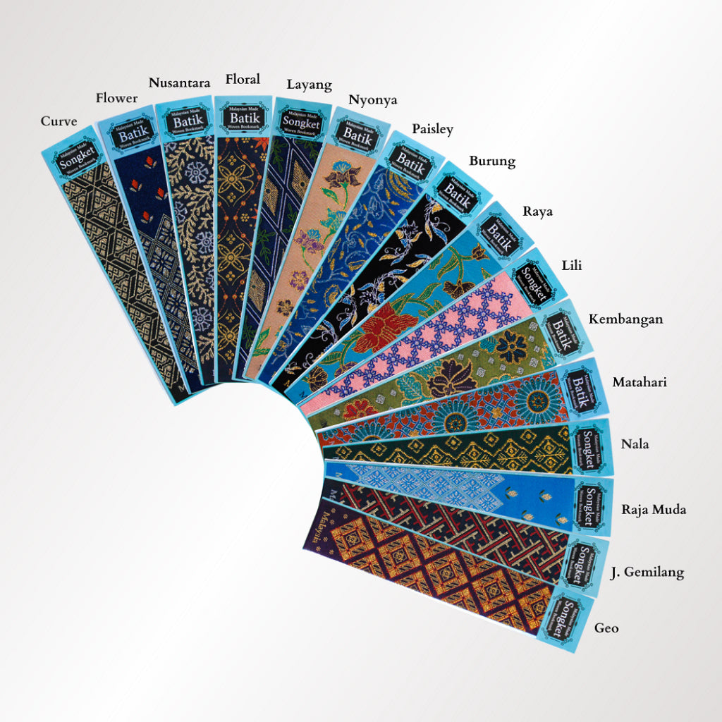 Woven Batik and Songket Bookmarks(Penanda Buku Tenun/ Buatan Malaysia/ Made in Malaysia souvenir)