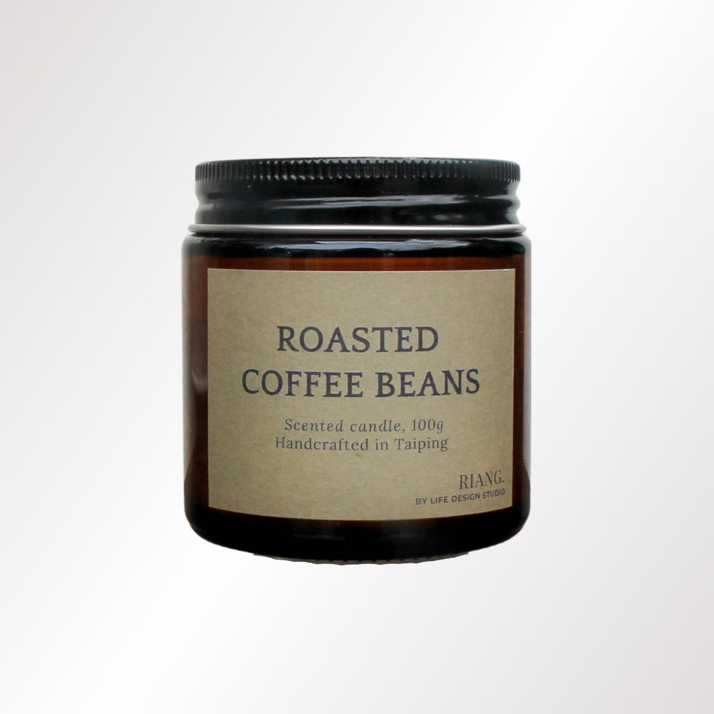 Roasted Coffee Beans Amber Jar Candle