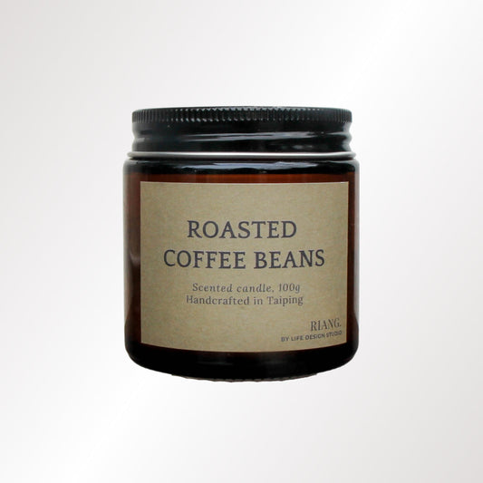 Roasted Coffee Beans Amber Jar Candle