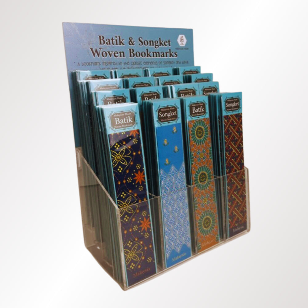 Woven Batik and Songket Bookmarks (16 pcs bundle)