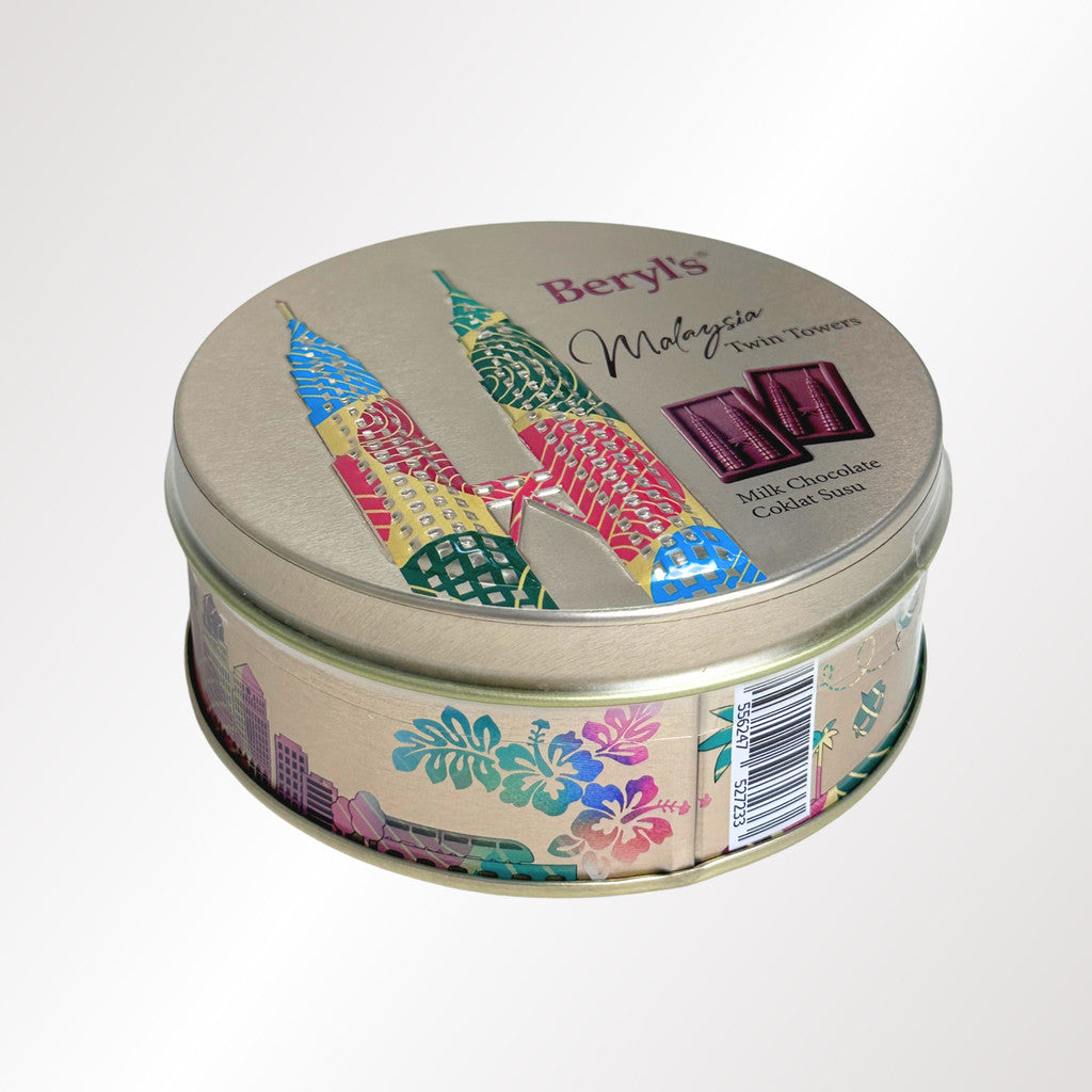 Beryl's Twin Tower Small Tin Milk Chocolate (64g) (Halal Malaysian Corporate/ Door gift/ Wedding favours)