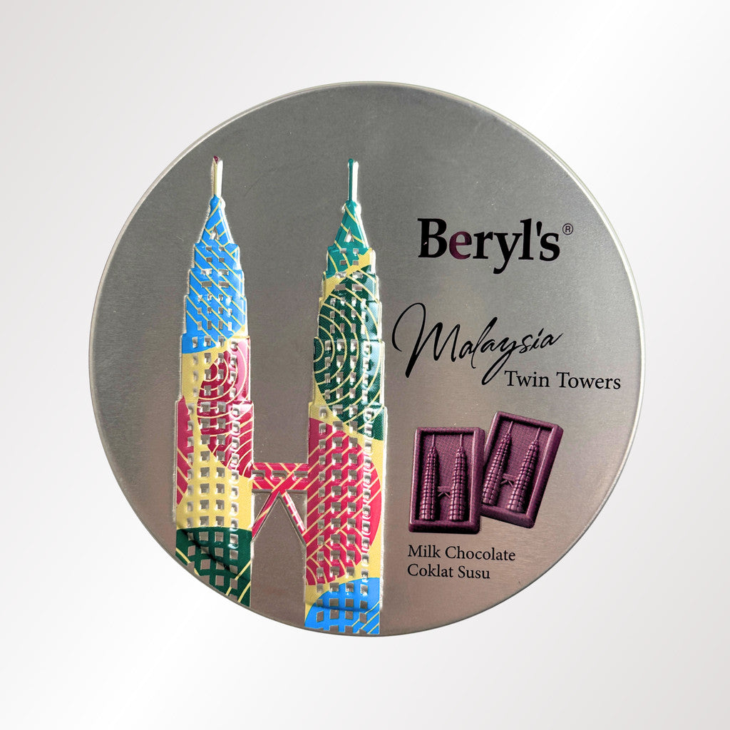 Beryl's Twin Tower Small Tin Milk Chocolate (64g) (Halal Malaysian Corporate/ Door gift/ Wedding favours)