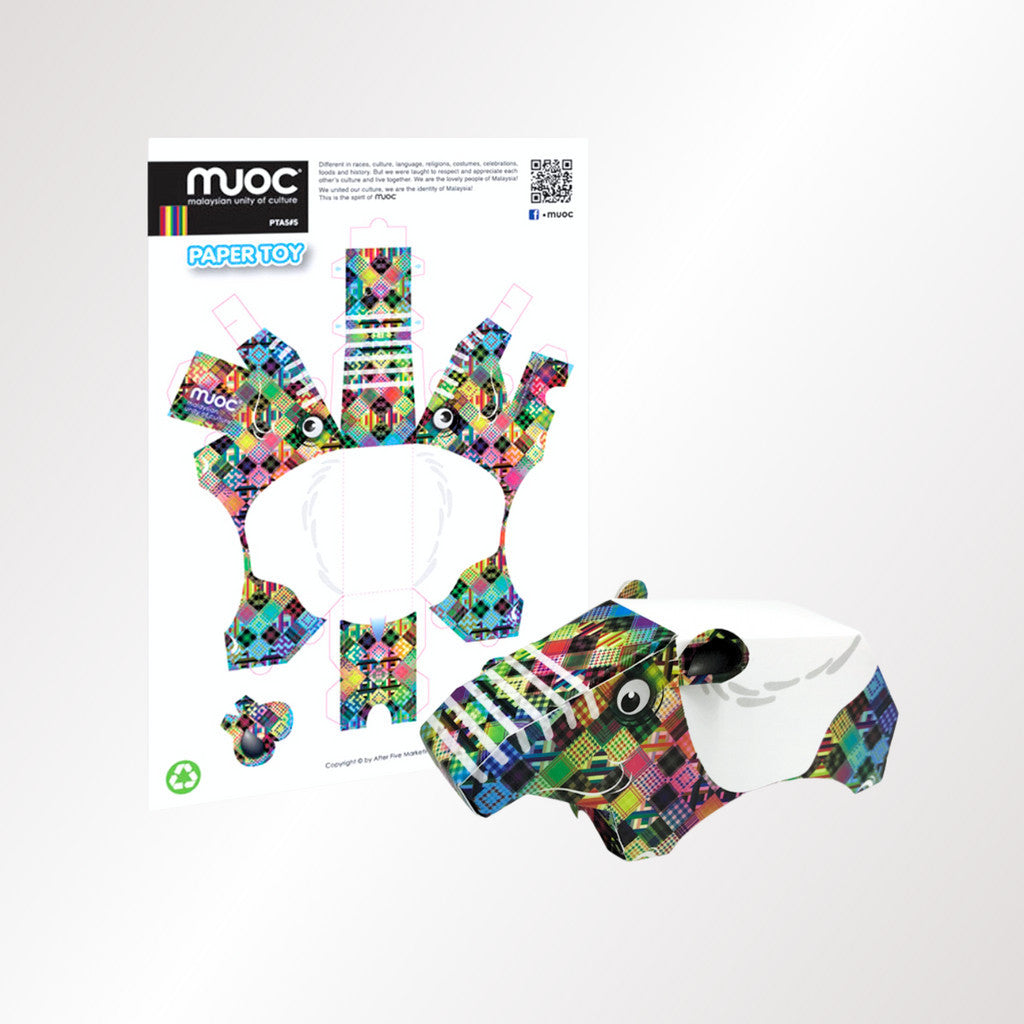 MUOC TAPIR PAPER TOY - ASSORTED PATTERNS