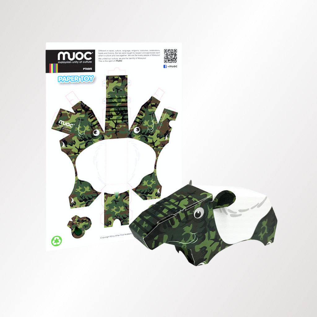 MUOC TAPIR PAPER TOY - ASSORTED PATTERNS
