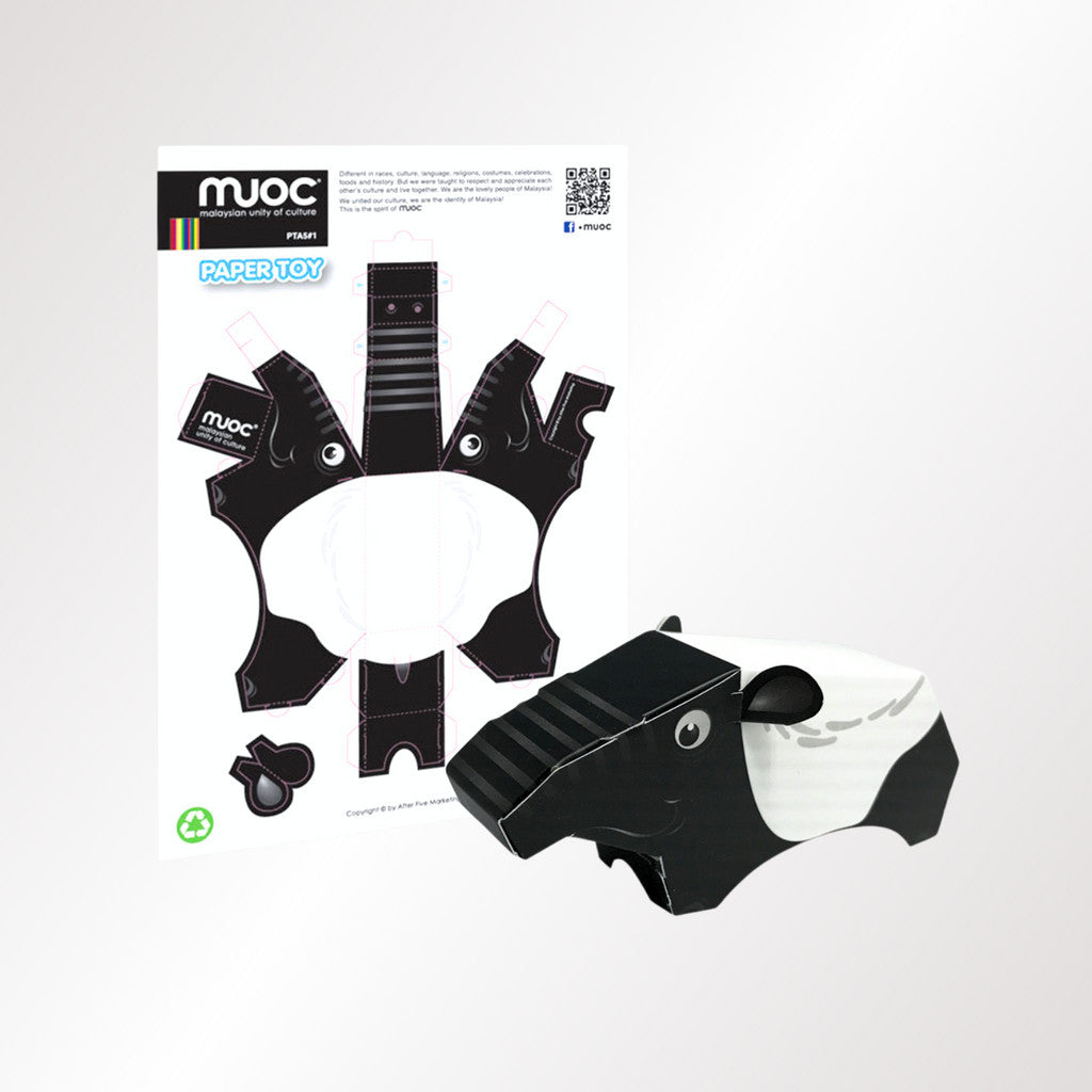 MUOC TAPIR PAPER TOY - ASSORTED PATTERNS