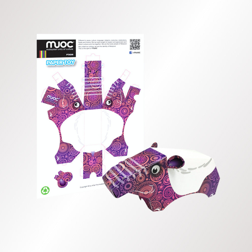 MUOC TAPIR PAPER TOY - ASSORTED PATTERNS
