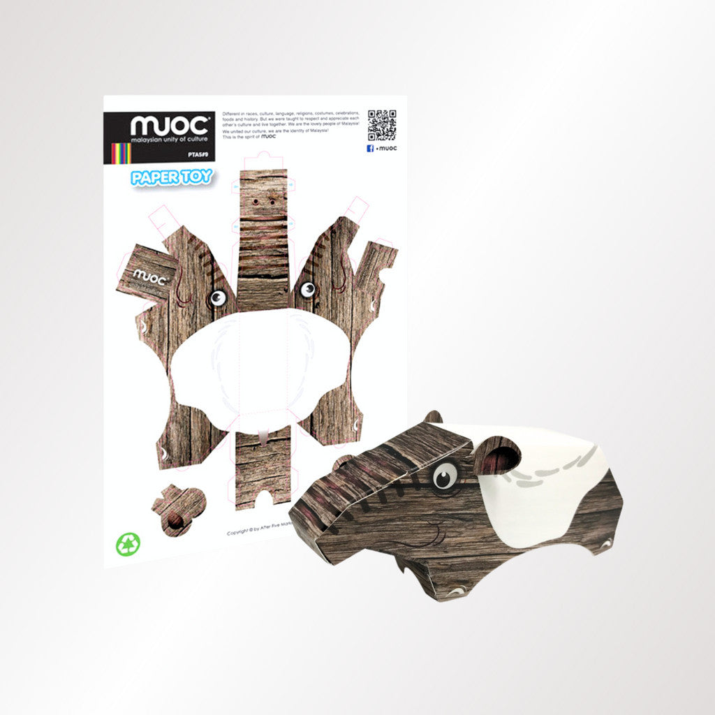 MUOC TAPIR PAPER TOY - ASSORTED PATTERNS
