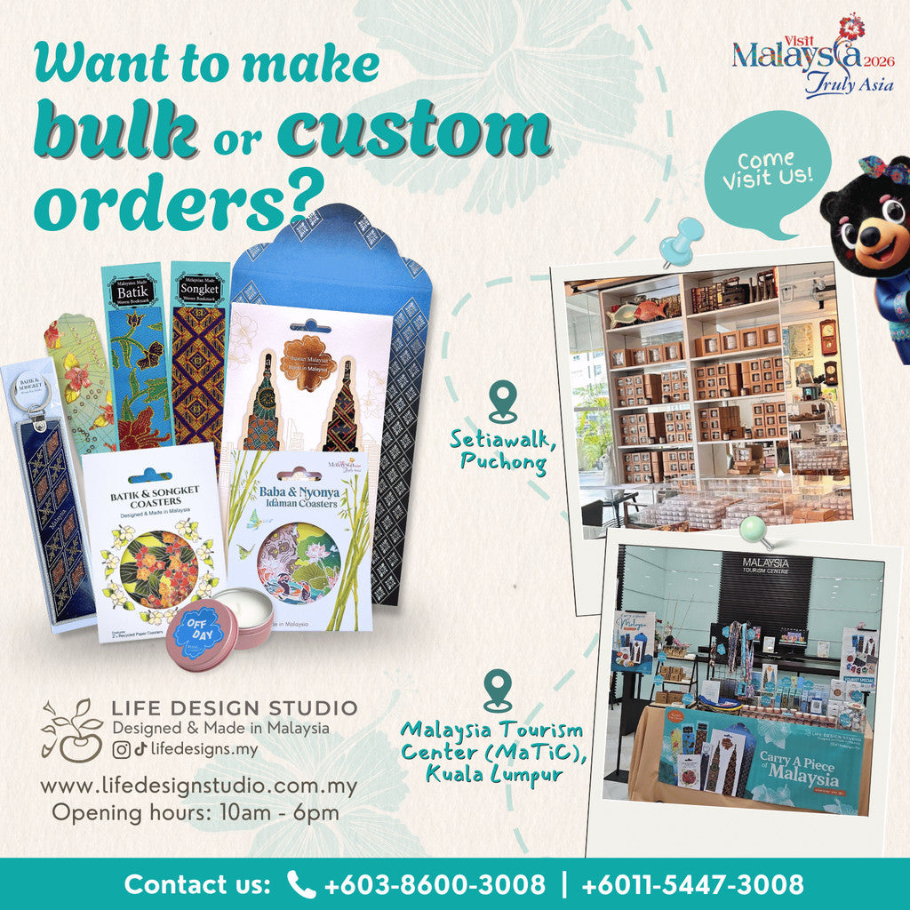 Batik Succulent Gift Set | Malaysian Souvenir, Door Gift, Corporate Gift, Wedding Favours | Life Design Studio
