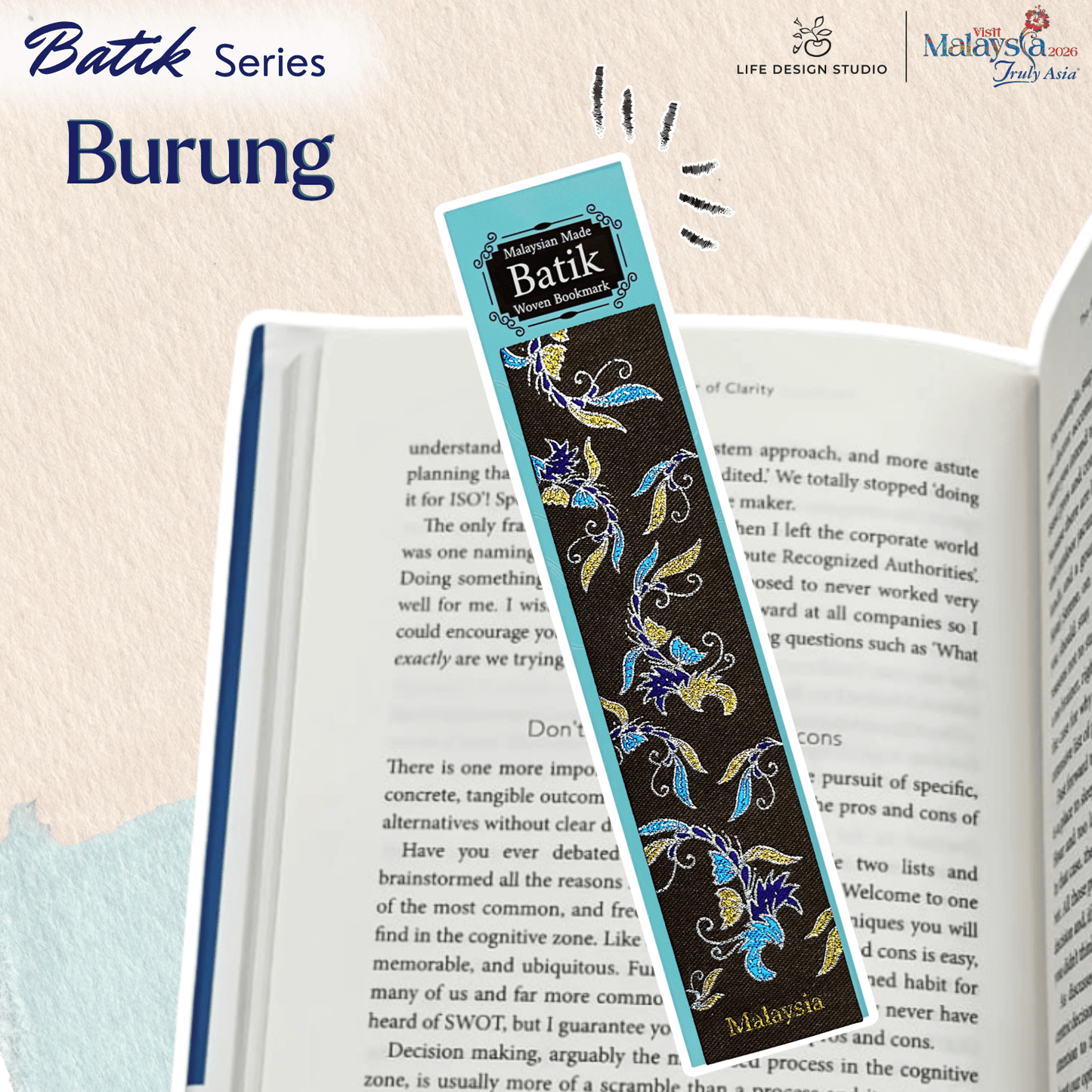 Woven Batik and Songket Bookmark