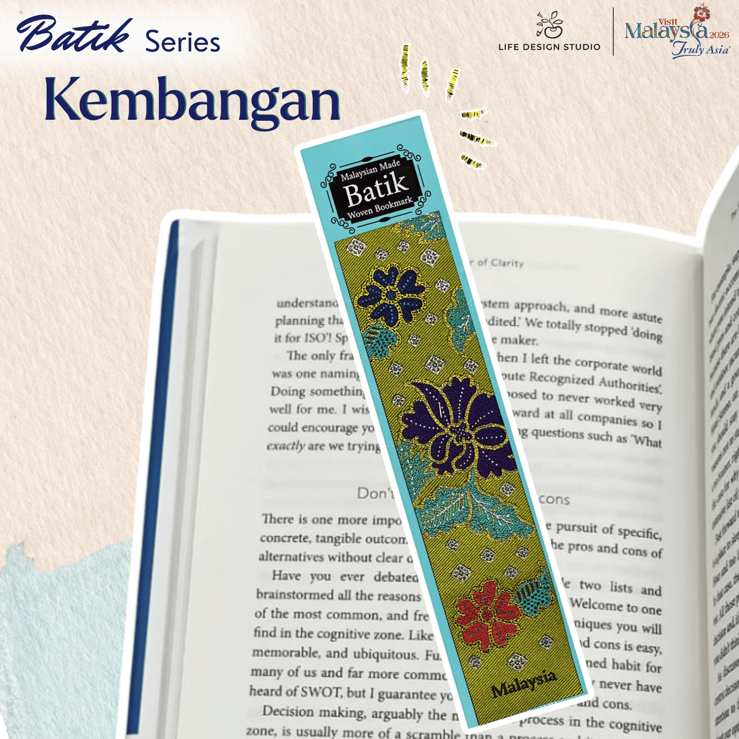 Woven Batik and Songket Bookmark