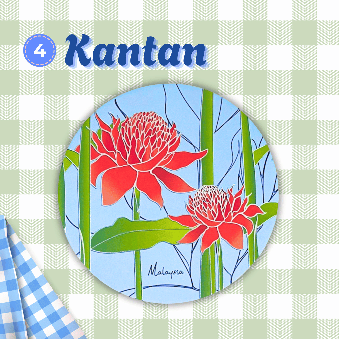 Batik Coaster Bunga Edition (Single Piece)