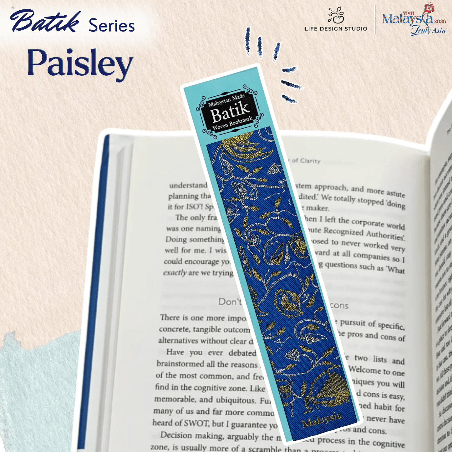 Woven Batik and Songket Bookmark