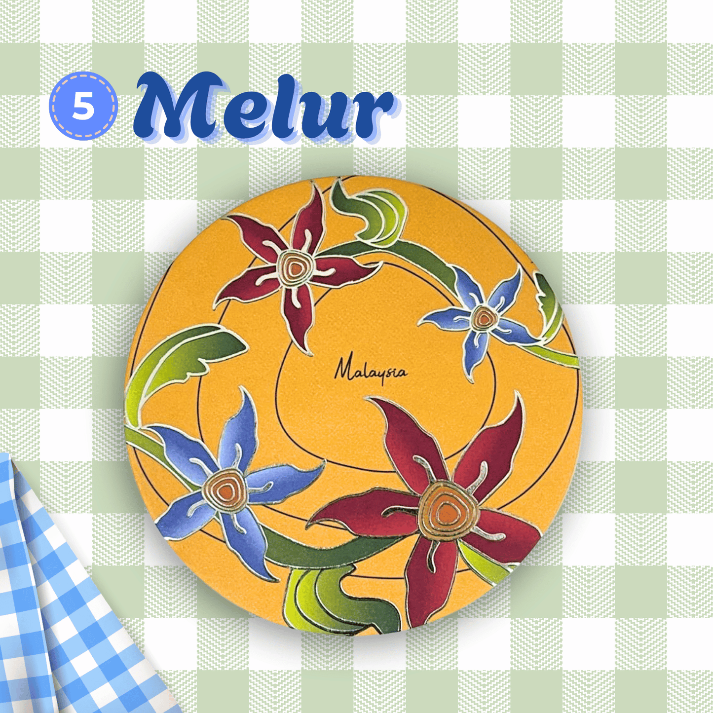 Batik Coaster Bunga Edition (Single Piece)
