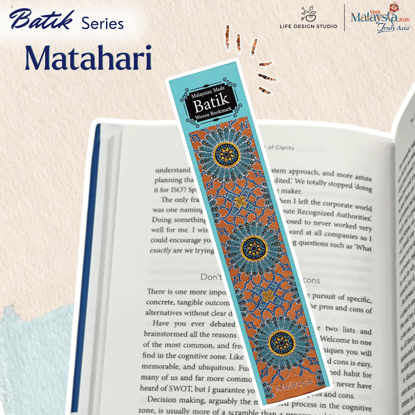 Woven Batik and Songket Bookmark