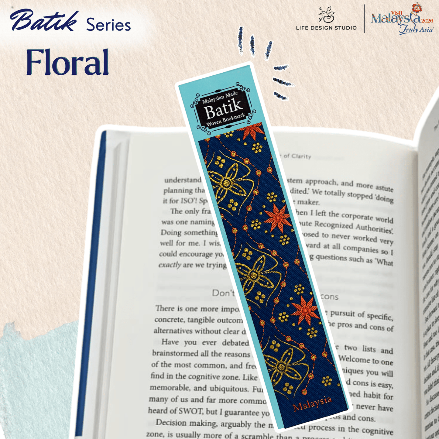 Woven Batik and Songket Bookmark