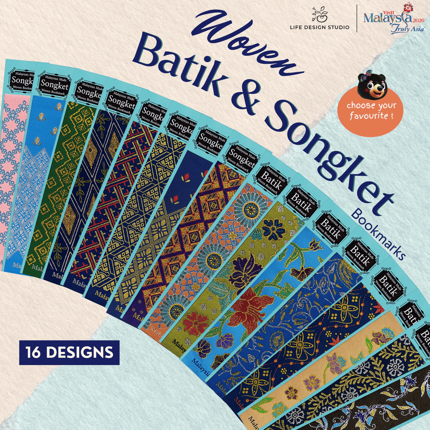 Woven Batik and Songket Bookmark