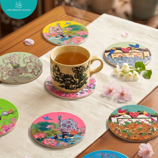 (2Pcs) Baba & Nyonya Coasters