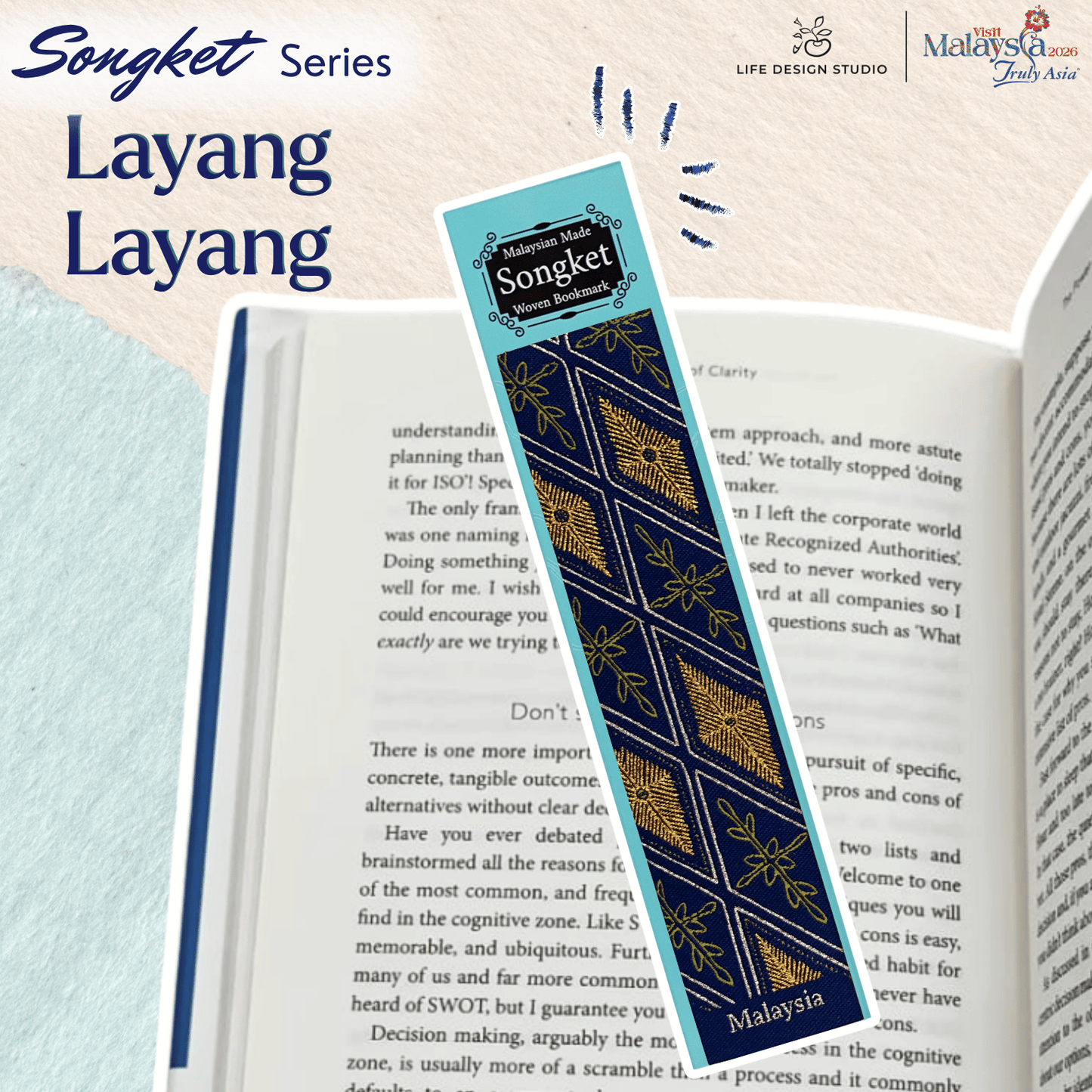 Woven Batik and Songket Bookmark