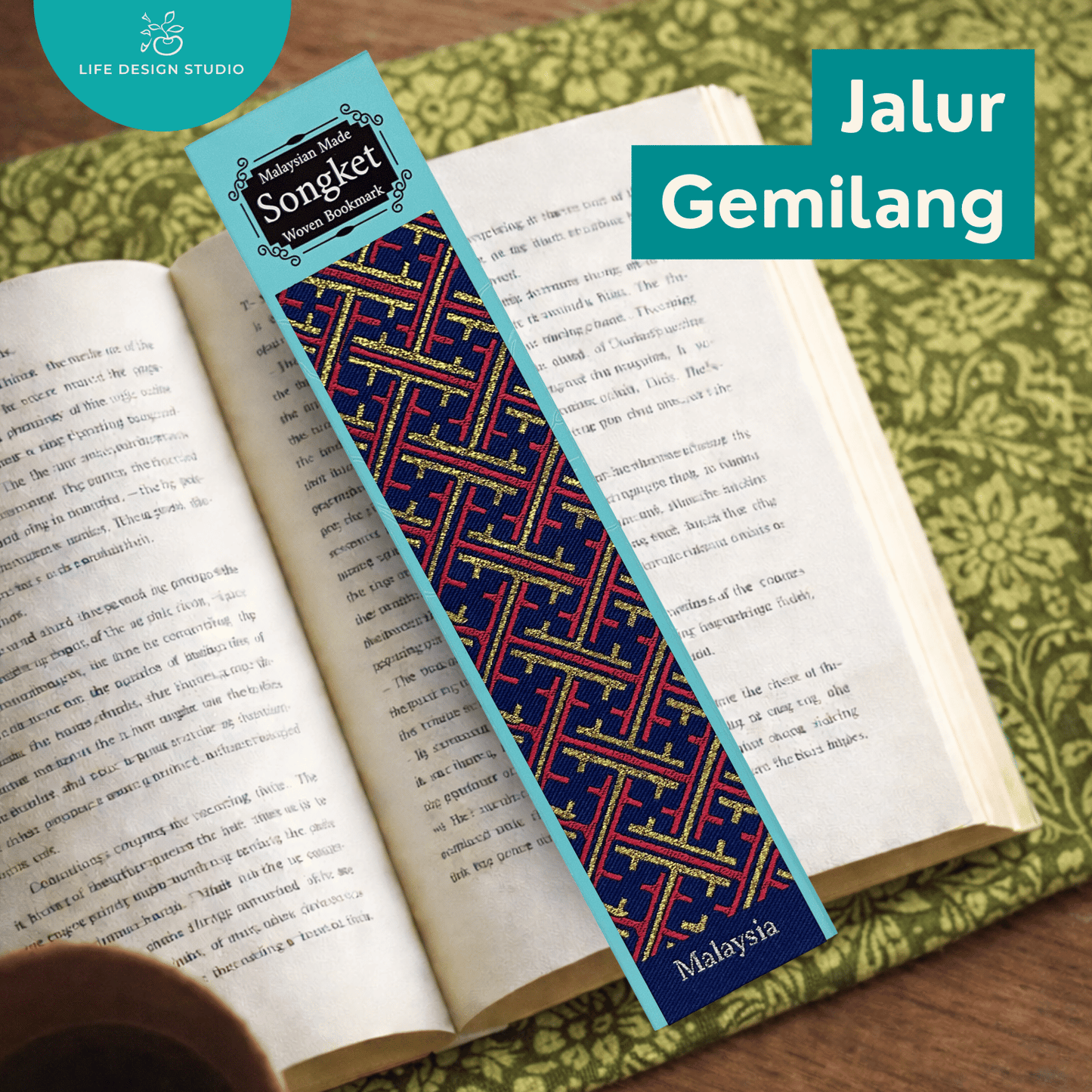 Woven Batik and Songket Bookmark