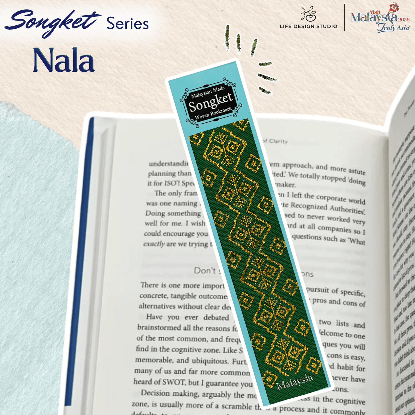 Woven Batik and Songket Bookmark