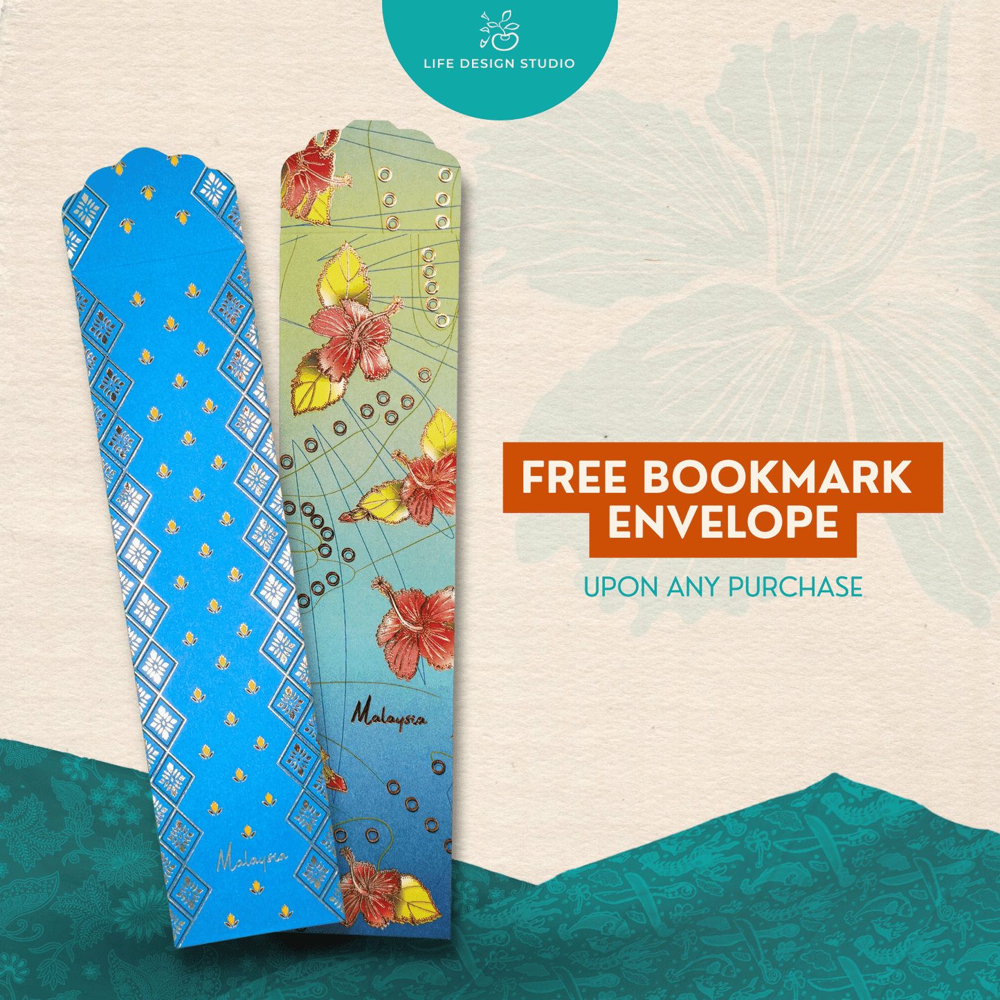 Woven Batik and Songket Bookmark