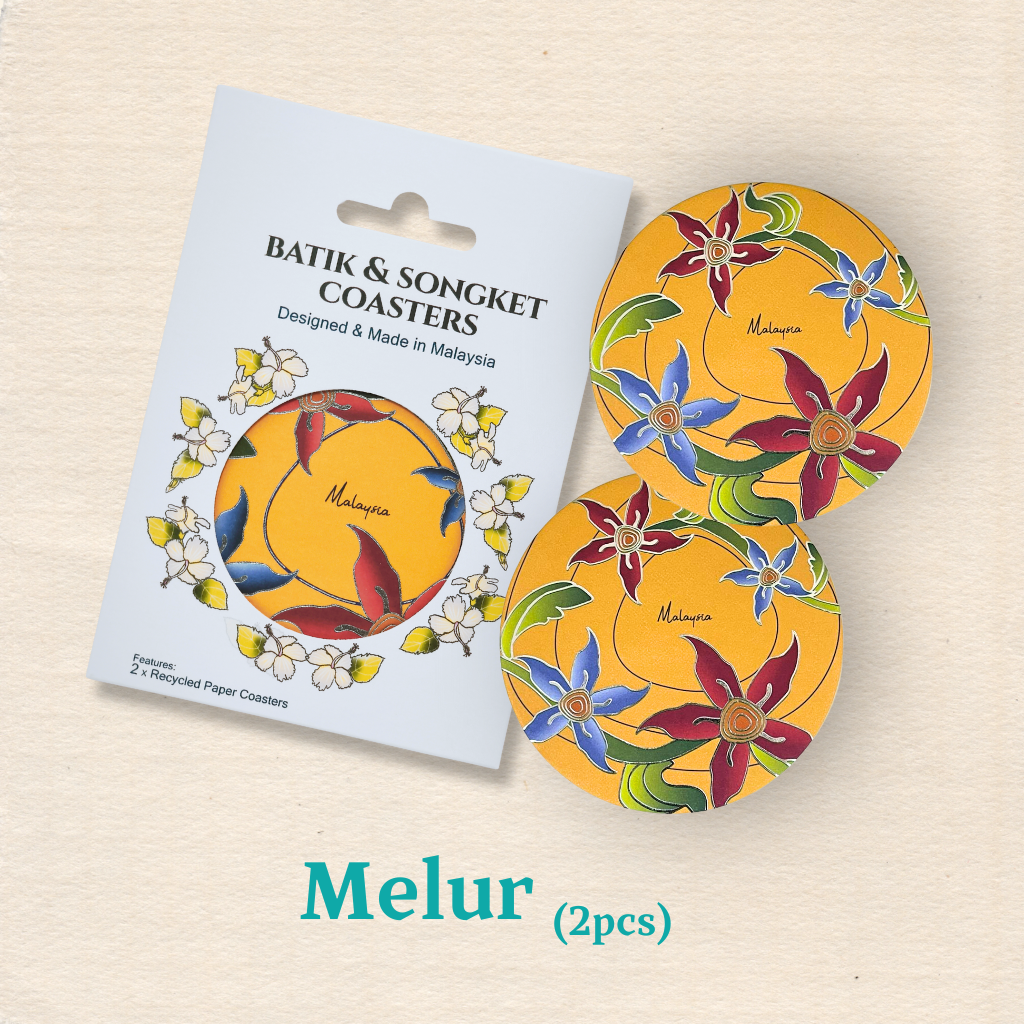 (Set 2 Pieces) Batik & Songket Coasters