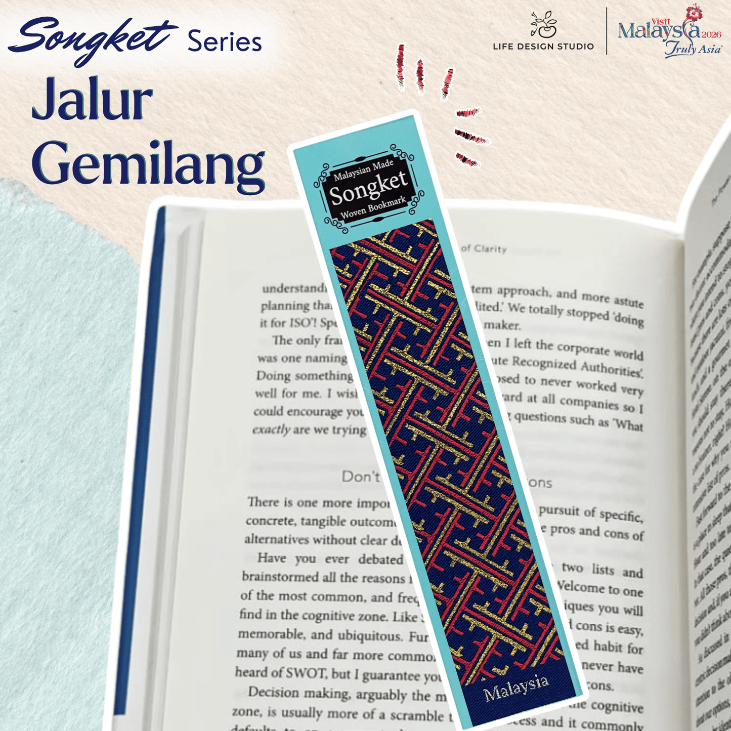 Woven Batik and Songket Bookmark