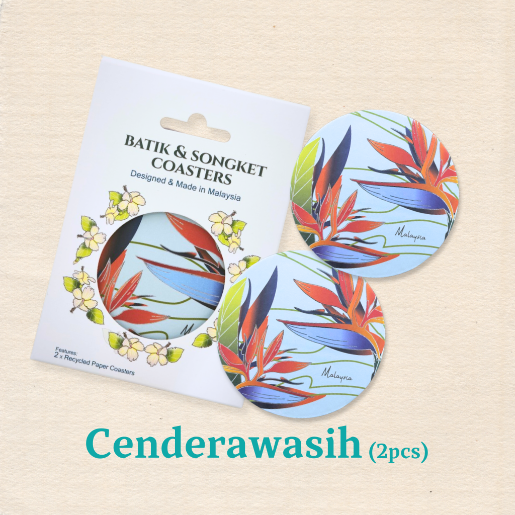 (Set 2 Pieces) Batik & Songket Coasters