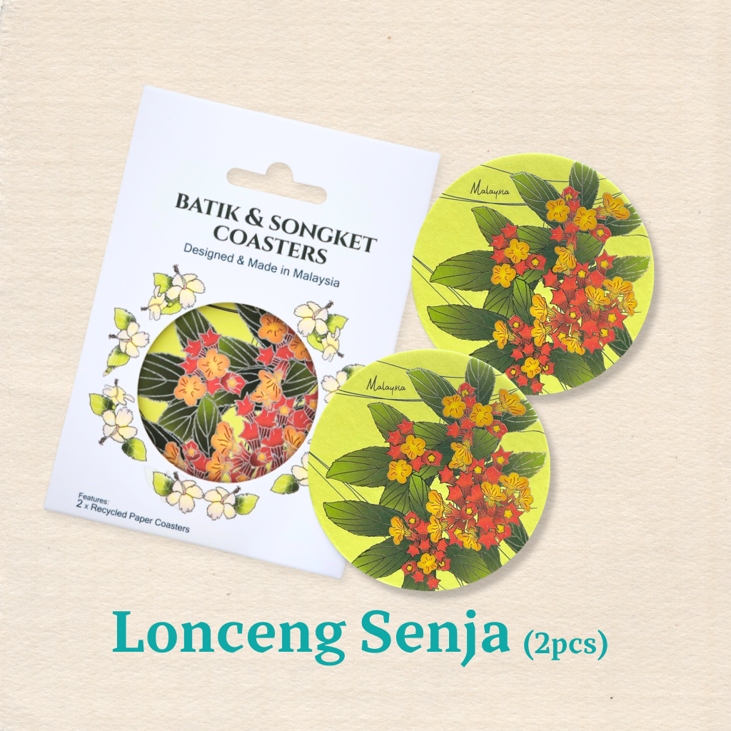 (Set 2 Pieces) Batik & Songket Coasters