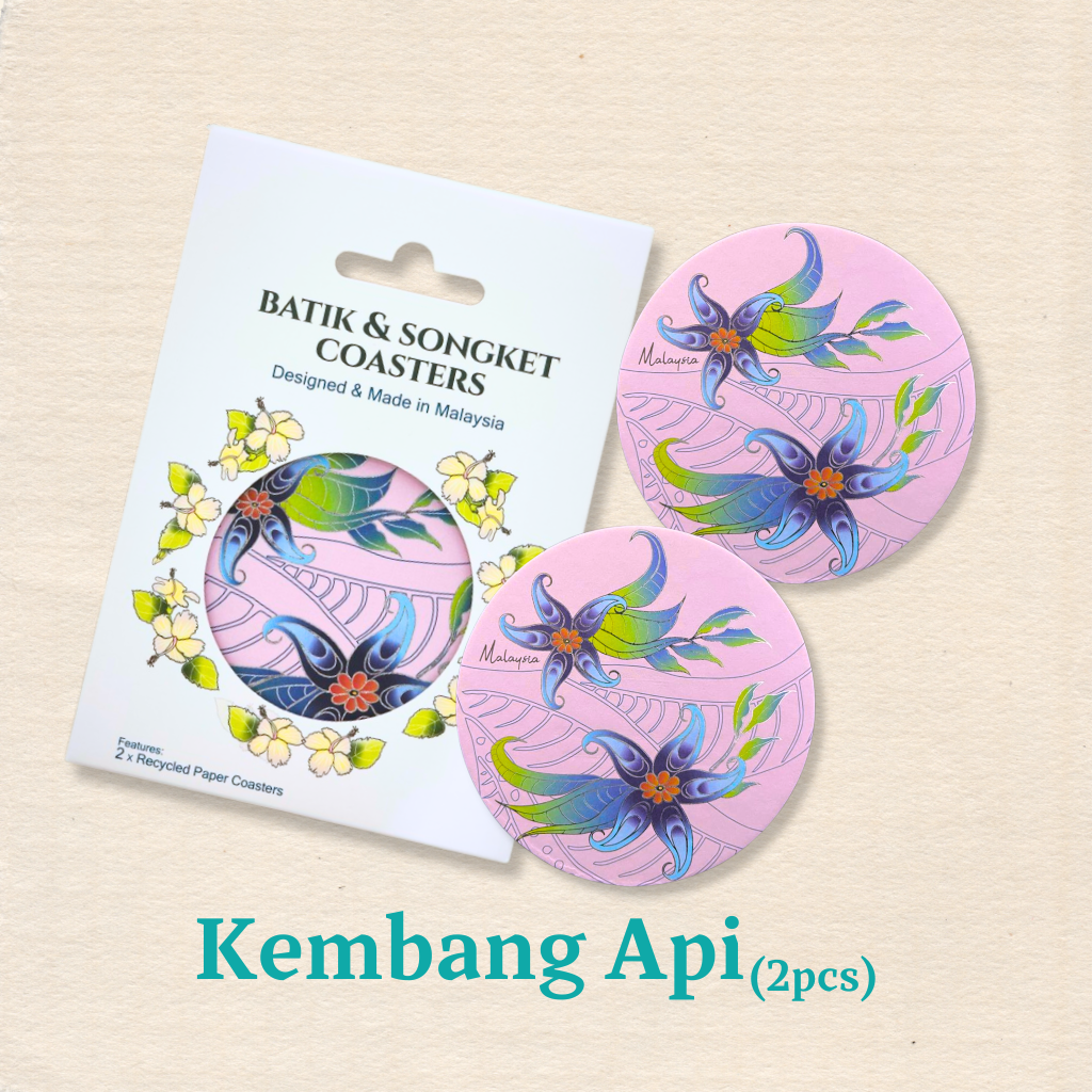 (Set 2 Pieces) Batik & Songket Coasters