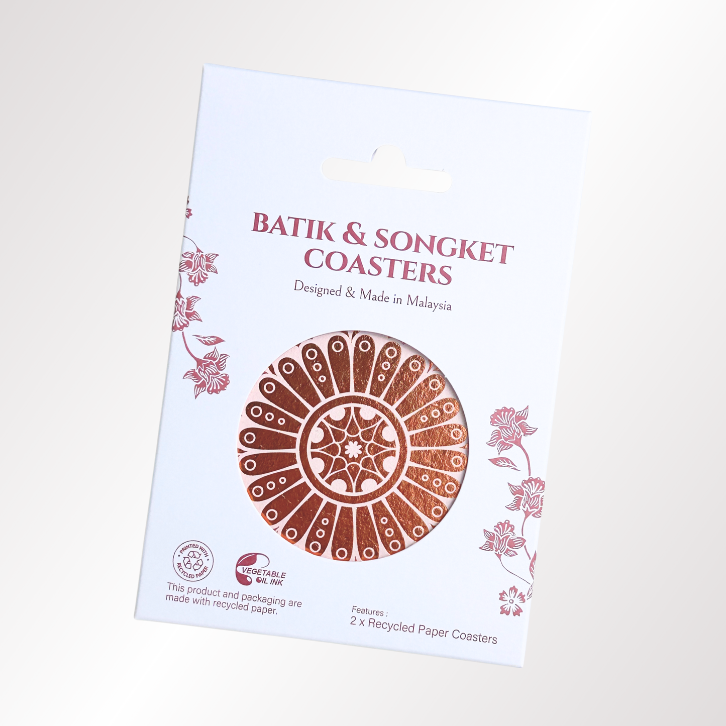 (Set 2 Pieces) Batik & Songket Coasters