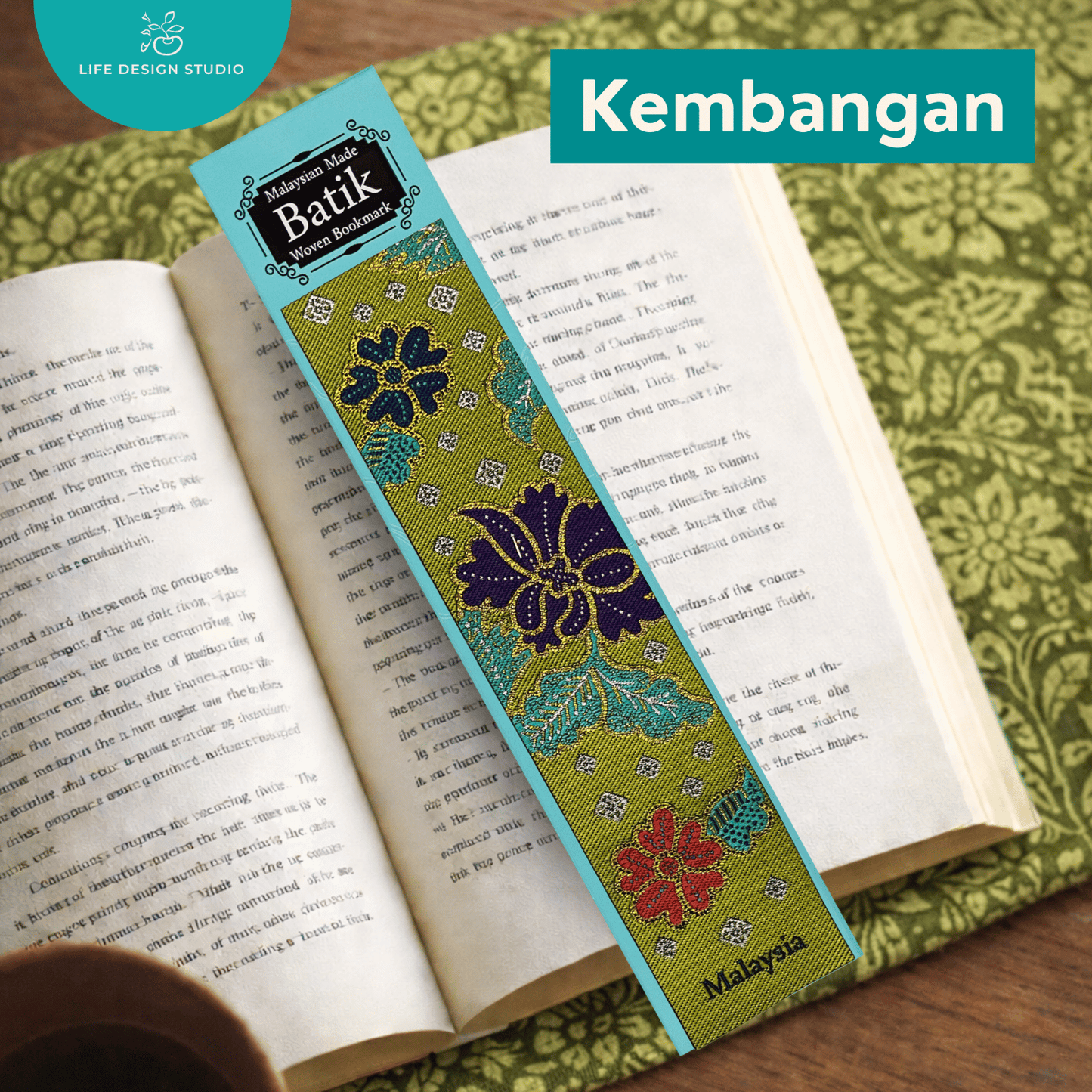 Woven Batik and Songket Bookmark