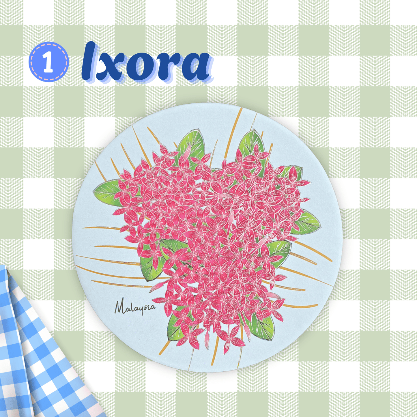 Batik Coaster Bunga Edition (Single Piece)