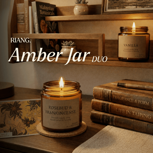 Riang. 2pcs Amber Candle Duo
