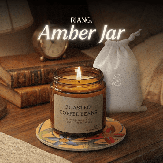 Riang. Amber Jar Candle 100% Palm Wax