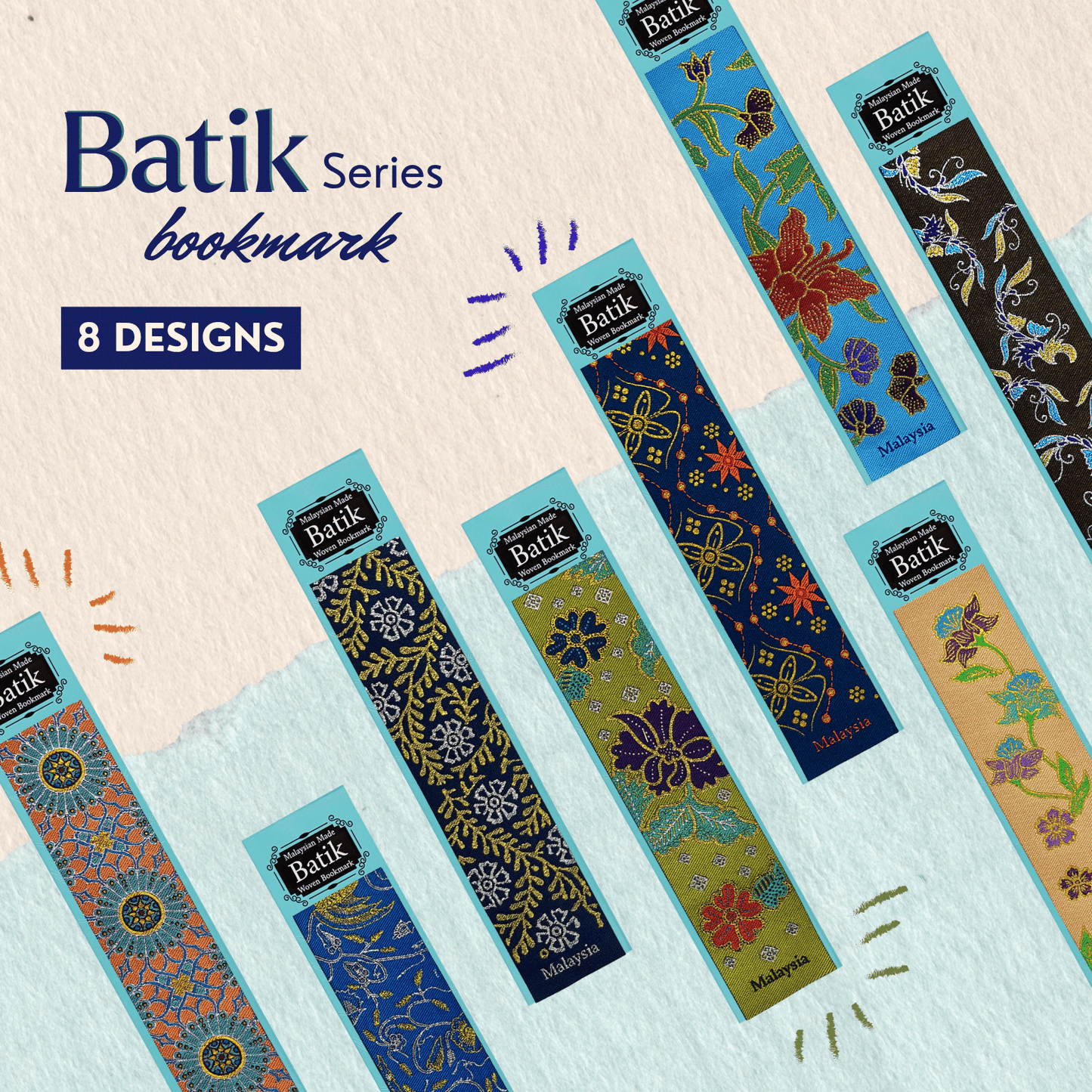 Woven Batik and Songket Bookmark