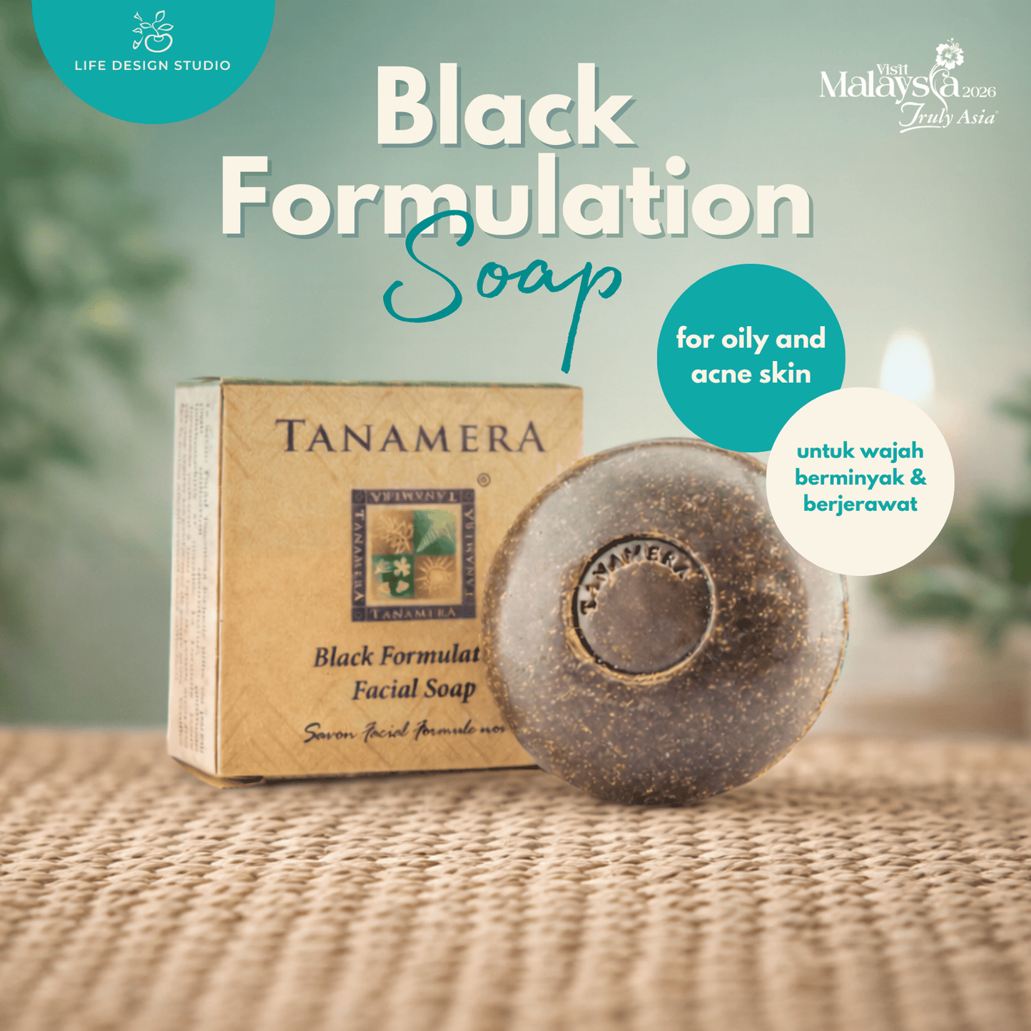 Tanamera Black Formulation Facial Soap (60 gm)