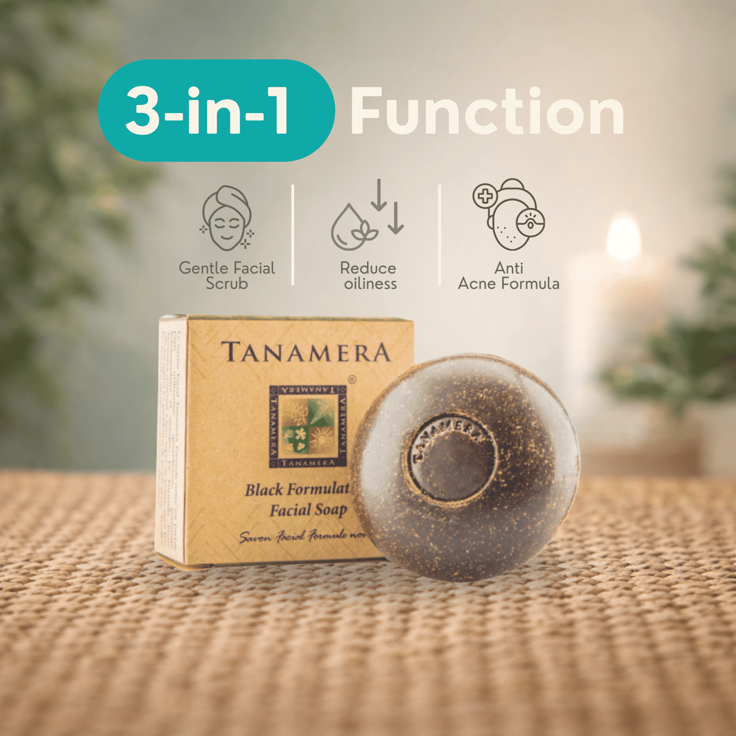 Tanamera Black Formulation Facial Soap (60 gm)
