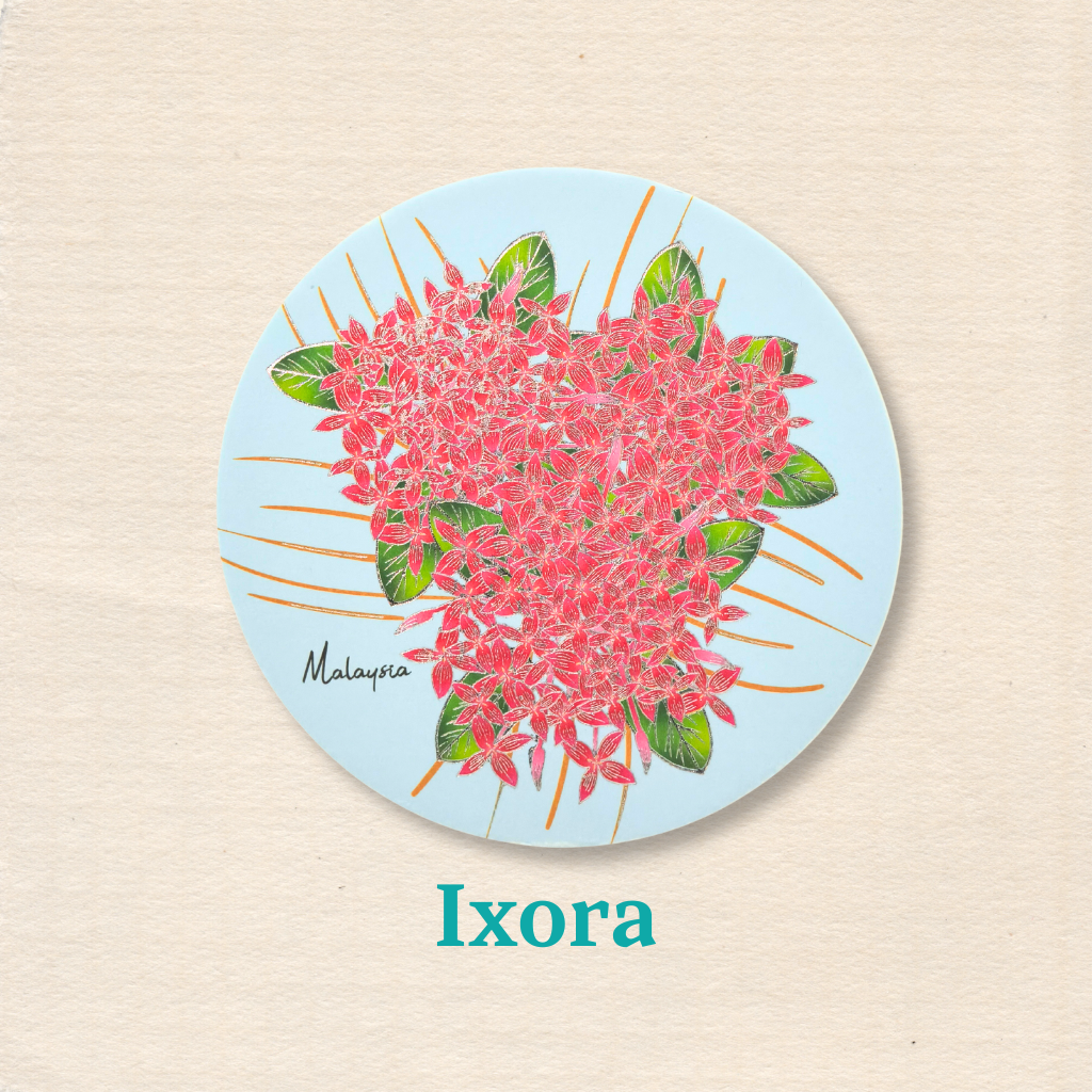 Batik & Songket Coasters / Batik Coasters Bunga Edition (Set 2 Pieces)