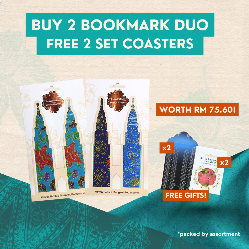 KLCC Twin Towers Batik & Songket Bookmark Duo Gift Set