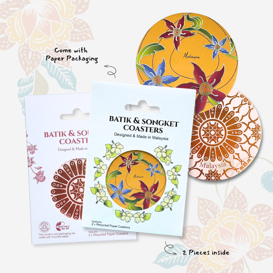 (Set 2 Pieces) Batik & Songket Coasters