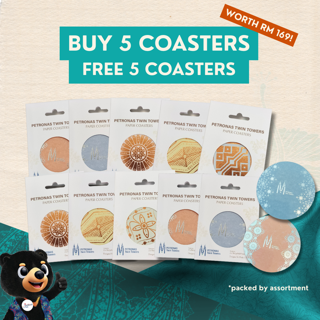 Batik & Songket Coasters / Batik Coasters Bunga Edition (Set 2 Pieces)
