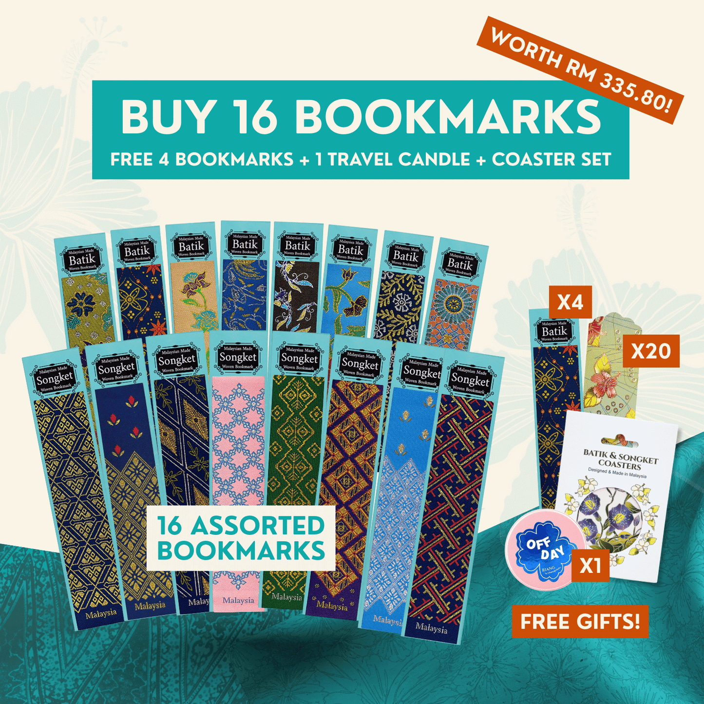 Woven Batik and Songket Bookmark