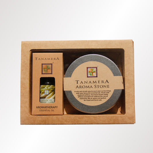 Aroma Stone & Lemongrass Essential Oil Gift Set