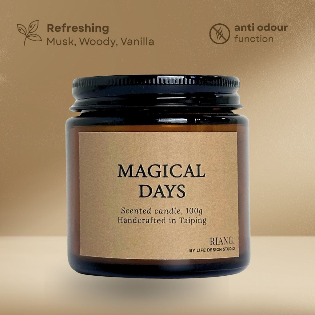 Riang. Amber Jar Candle 100% Palm Wax