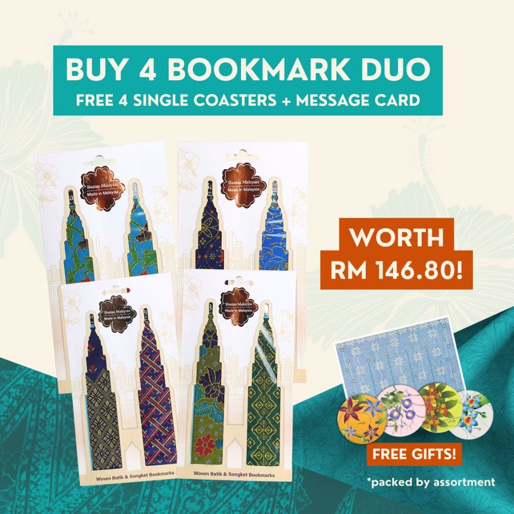 KLCC Twin Towers Batik & Songket Bookmark Duo Gift Set